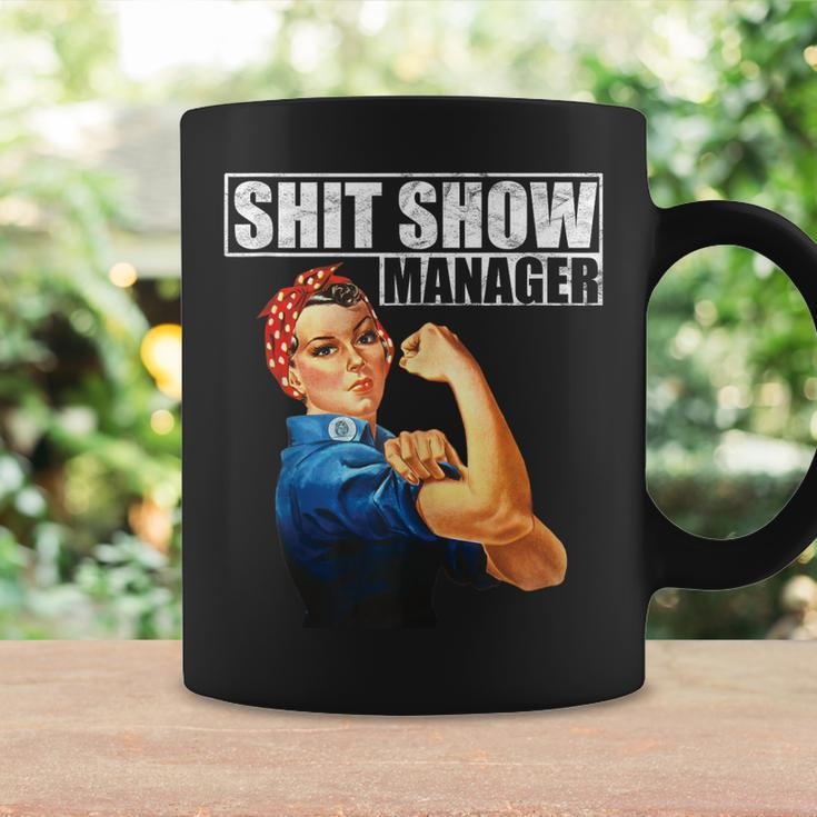Vintage SHIT Show Manager Funny Mom Boss Supervisor Coffee Mug Gifts ideas