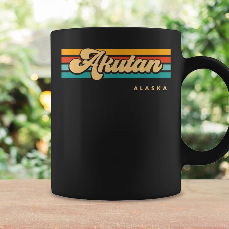 Vintage Sunset Stripes Akutan Alaska Coffee Mug Gifts ideas