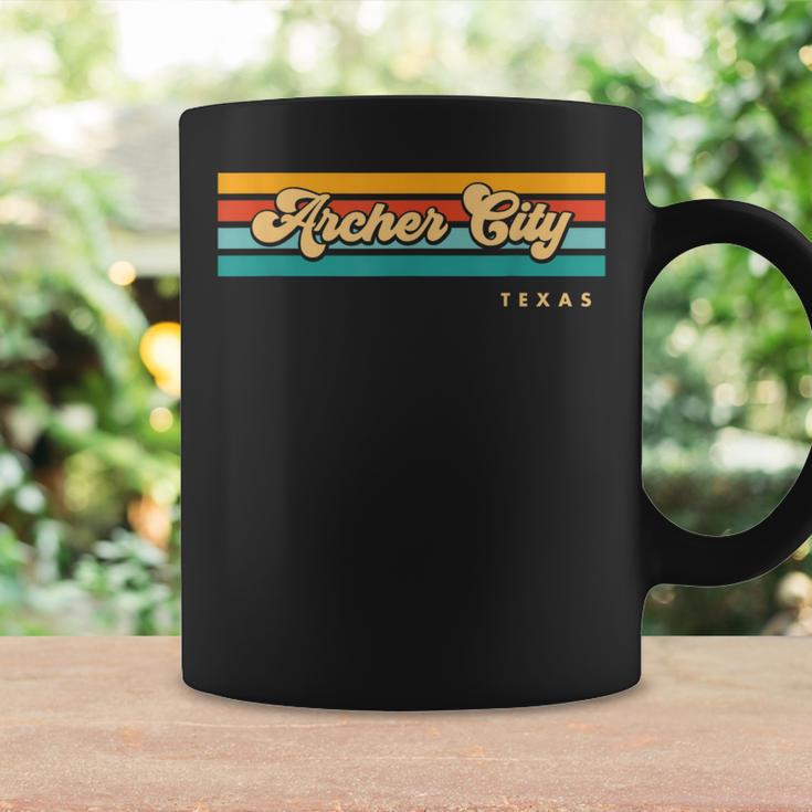 Vintage Sunset Stripes Archer City Texas Coffee Mug Gifts ideas