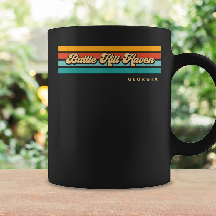 Vintage Sunset Stripes Battle Hill Haven Georgia Coffee Mug Gifts ideas