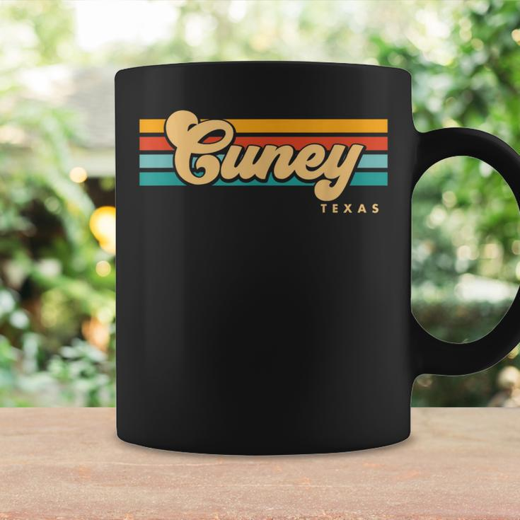 Vintage Sunset Stripes Cuney Texas Coffee Mug Gifts ideas