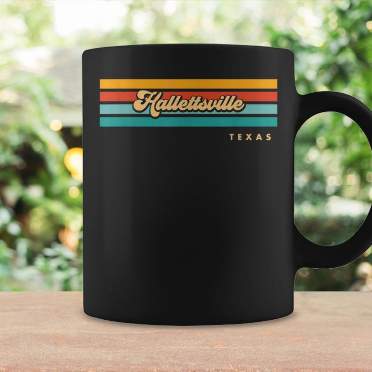 Vintage Sunset Stripes Hallettsville Texas Coffee Mug Gifts ideas