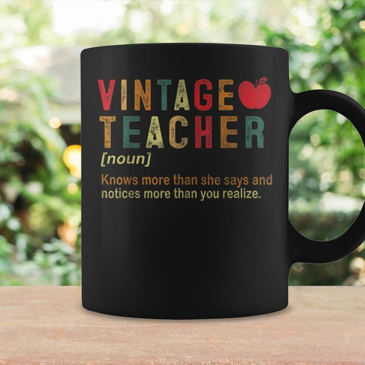 Vintage Teacher Knows More Than She Says Funny Definition Coffee Mug Gifts ideas
