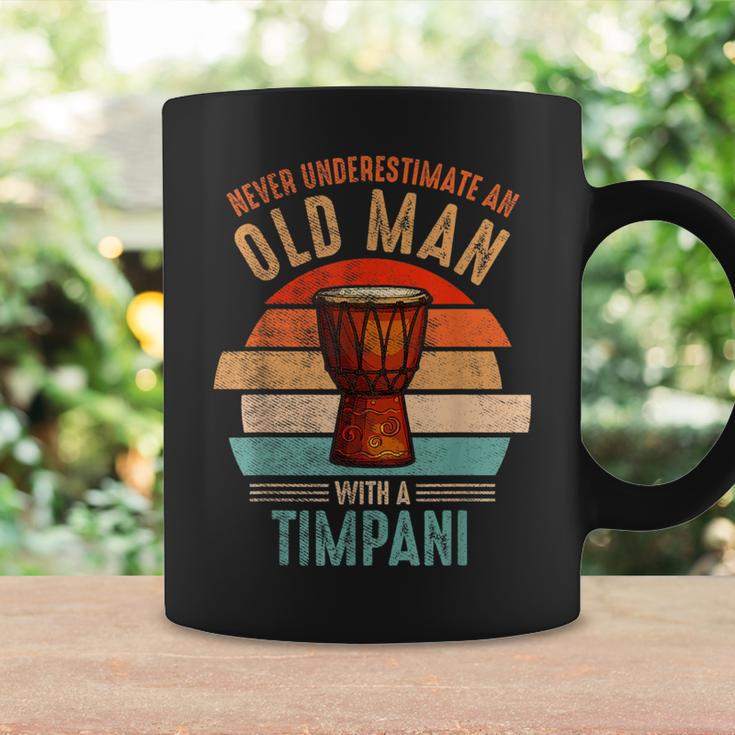 Vintage Never Underestimate An Old Man With A Timpani Coffee Mug Gifts ideas