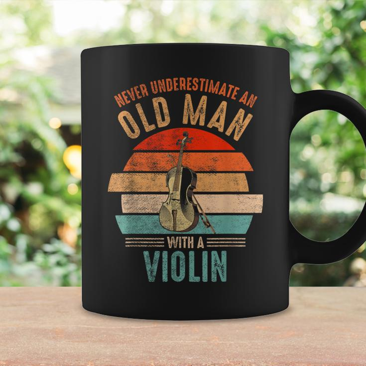 Vintage Never Underestimate An Old Man With A Violin Coffee Mug Gifts ideas
