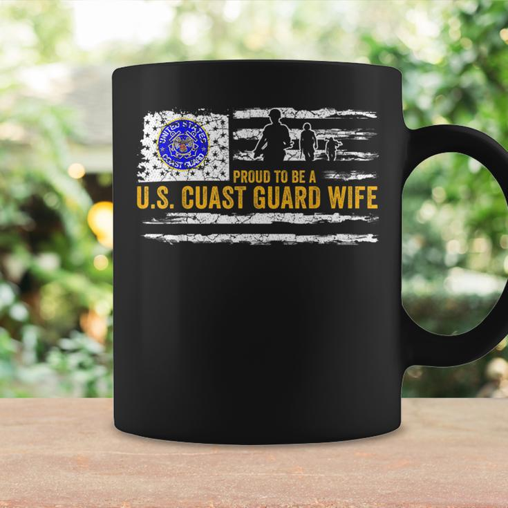 Vintage Usa American Flag Proud To Be A Us Coast Guard Wife Funny Gifts For Wife Coffee Mug Gifts ideas