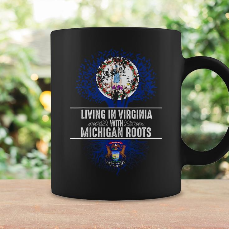 Virginia Home Michigan Roots State Tree Flag Love Gift Coffee Mug Gifts ideas