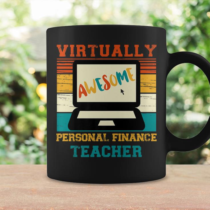 Virtually Awesome Personal Finance Teacher Retro & Women Coffee Mug Gifts ideas