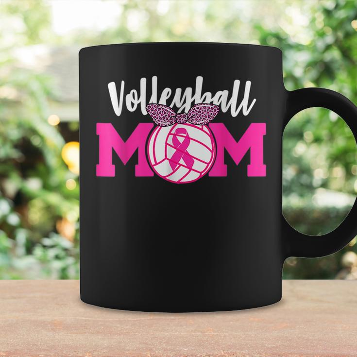 Volleyball Mom Pink Ribbon Breast Cancer Awareness Fighters Coffee Mug Gifts ideas