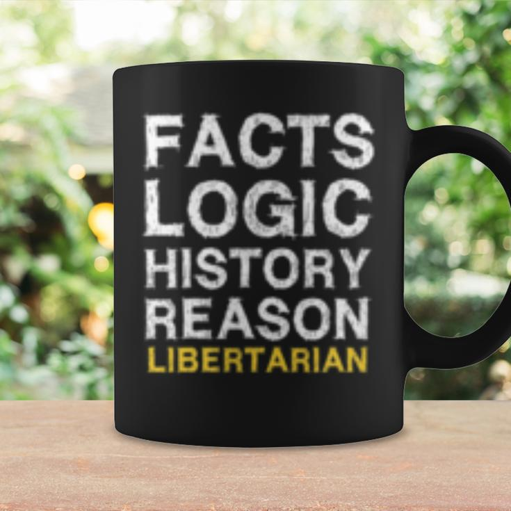 Votegold Vintage Distressed Libertarian - Facts & Logic Coffee Mug Gifts ideas