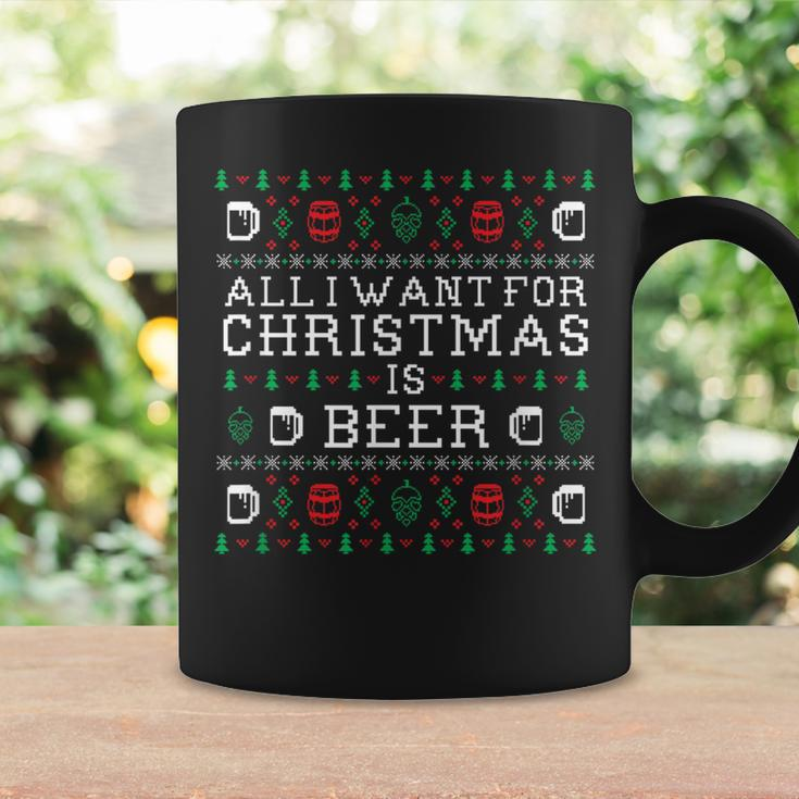 All I Want For Christmas Is Beer Ugly Sweater Coffee Mug Gifts ideas
