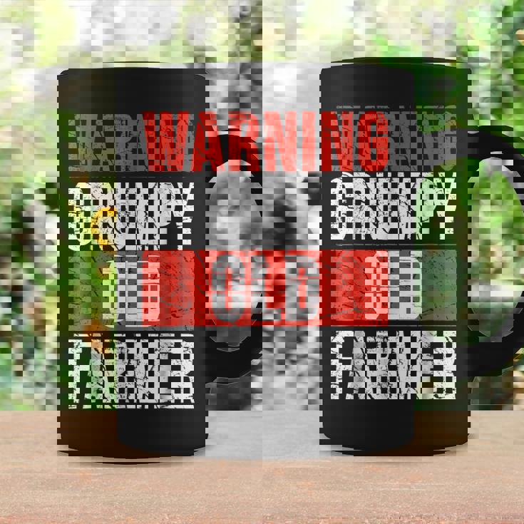 Warning Grumpy Old Farmer Funny Grandpa Farmer Coffee Mug Gifts ideas