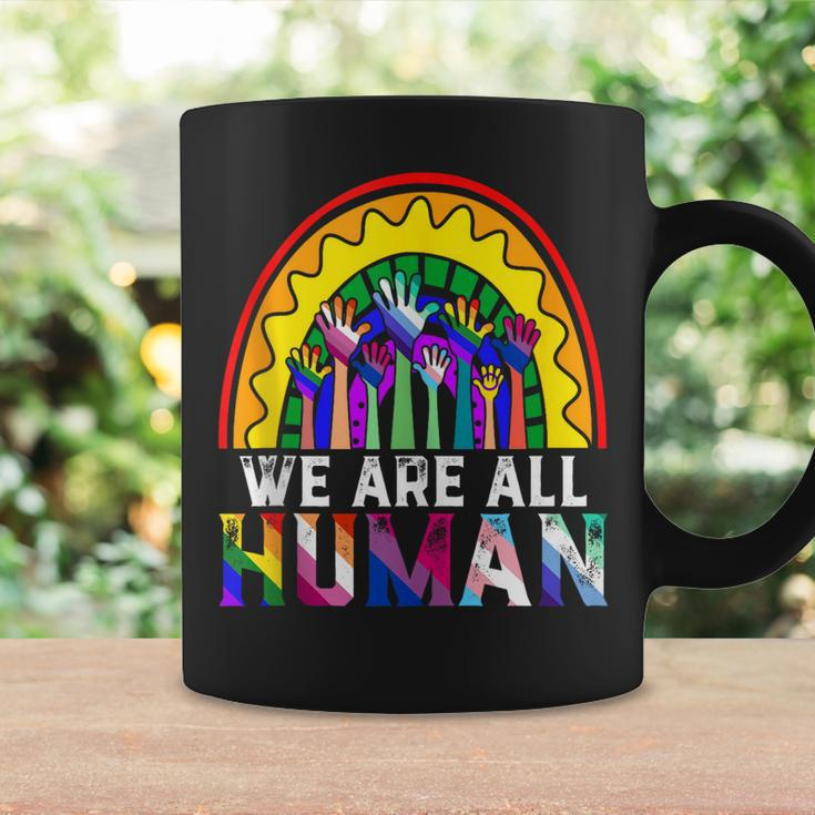 We Are All Human Lgbt Flag Gay Pride Month Transgender Lgbtq Coffee Mug Gifts ideas