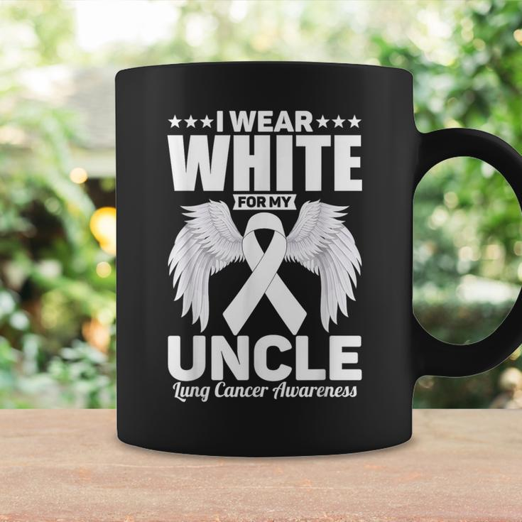 I Wear White For My Uncle Lung Cancer Awareness Month Coffee Mug Gifts ideas