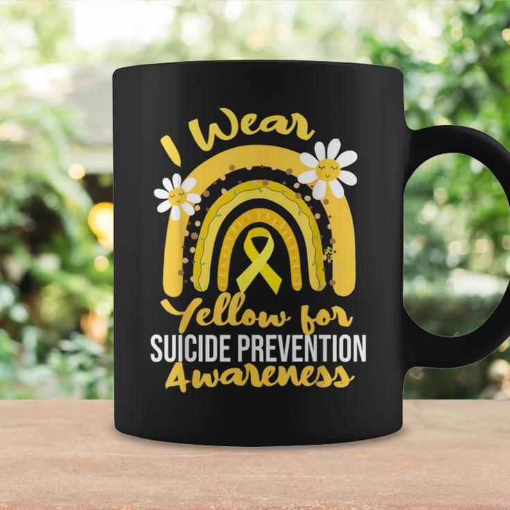 Wear Yellow For Suicide Prevention Awareness Ribbon Rainbow Coffee Mug Gifts ideas