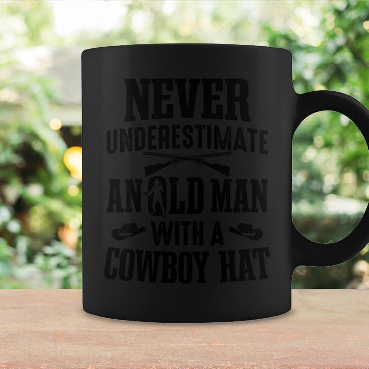Western Rodeo Never Underestimate An Old Man With Cowboy Hat Old Man Funny Gifts Coffee Mug Gifts ideas