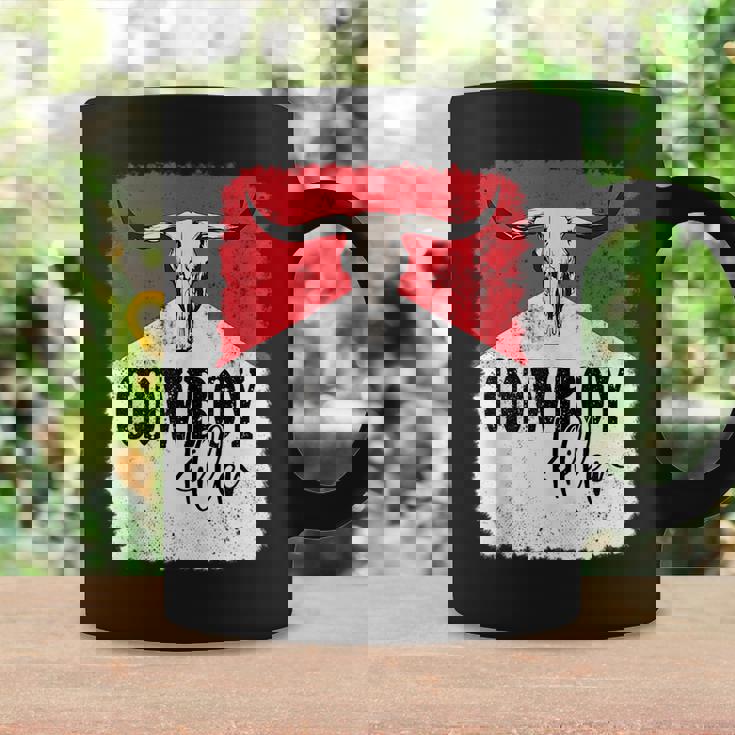 Western Southern Bull Skull Cowboy Killer Cowgirl Rodeo Rodeo Funny Gifts Coffee Mug Gifts ideas