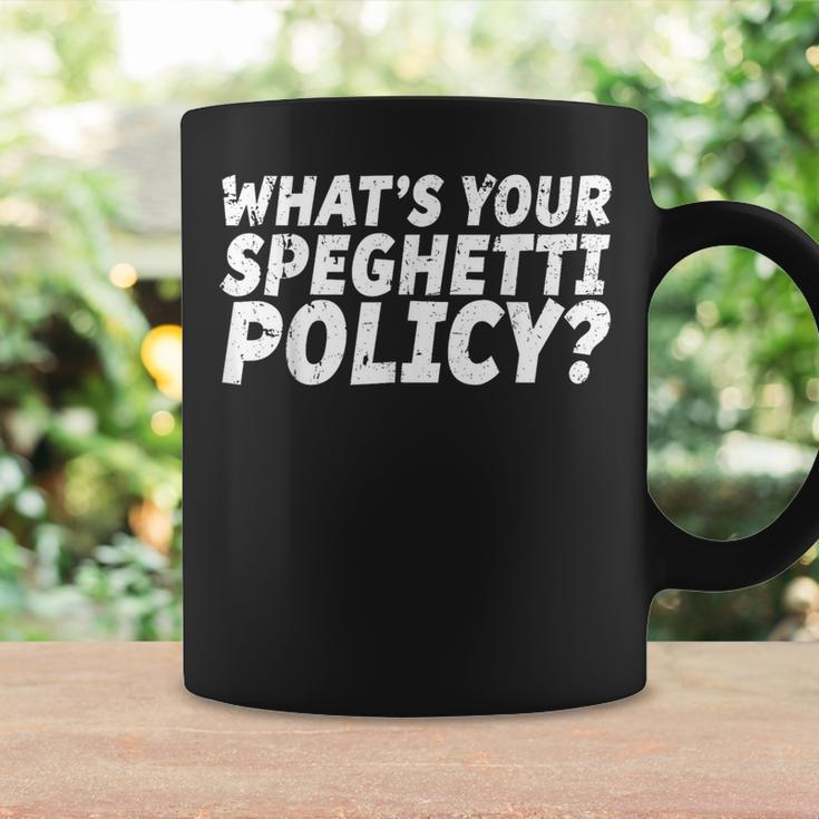 What's Your Spaghetti Policy Sunny Charlie Coffee Mug Gifts ideas