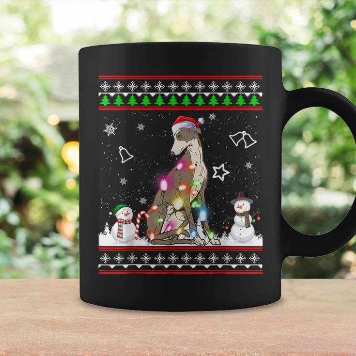 Whippet Dog Christmas Lights Ugly Christmas Sweater Coffee Mug Gifts ideas