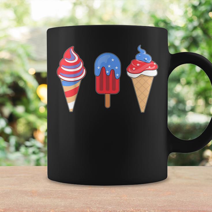 White Red Blue Ice Cream American Flag 4Th Of July Coffee Mug Gifts ideas