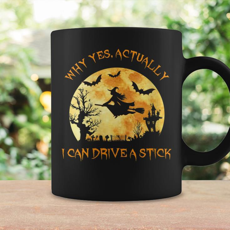 Why Yes Actually I Can Drive A Stick Vintage Witch Halloween Gift For Womens Coffee Mug Gifts ideas