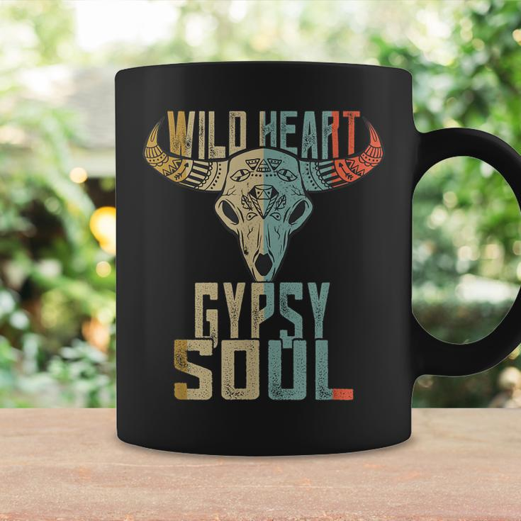 Wild Heart Gypsy Soul Vintage Boho Cow Bull Skull Coffee Mug Gifts ideas