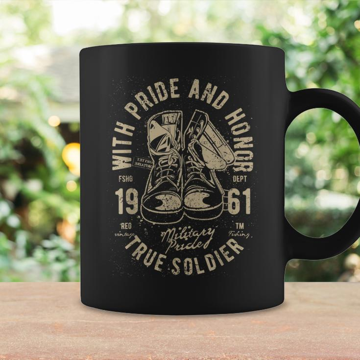 With Pride And Honor True Soldier Proud Veteran Vintage Gift Coffee Mug Gifts ideas