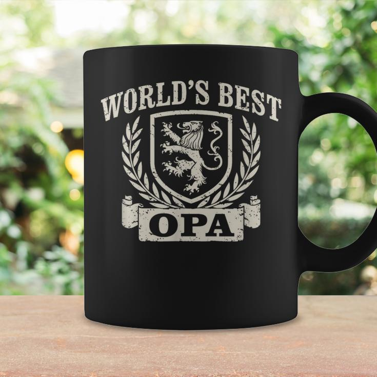 World's Best Opa Vintage Crest Grandpa Coffee Mug Gifts ideas