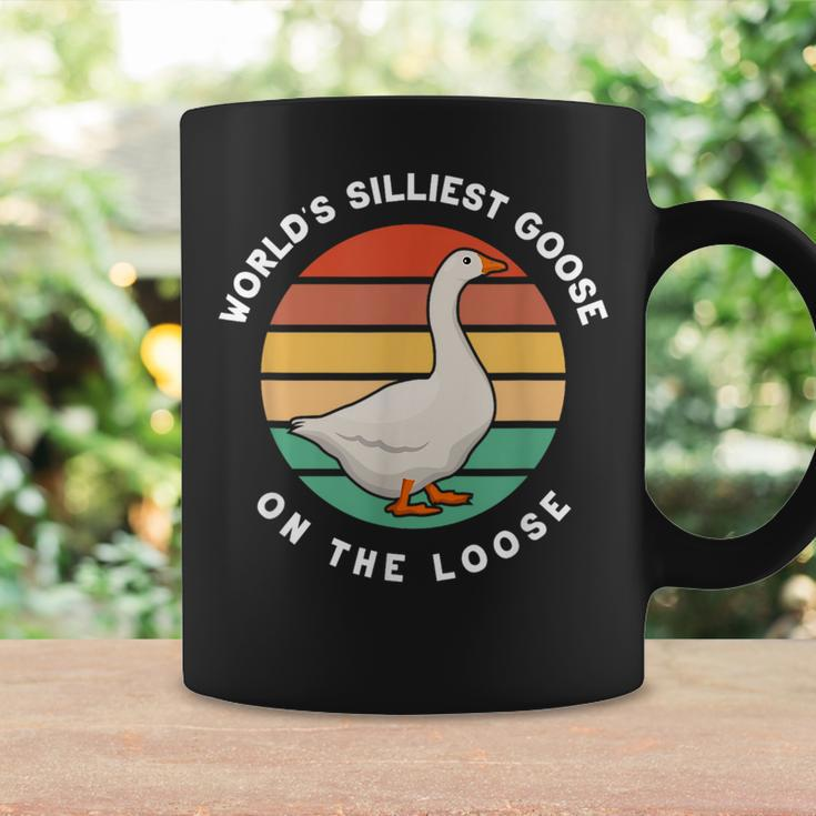 Worlds Silliest Goose On The Loose Funny Goose Farmer Coffee Mug Gifts ideas