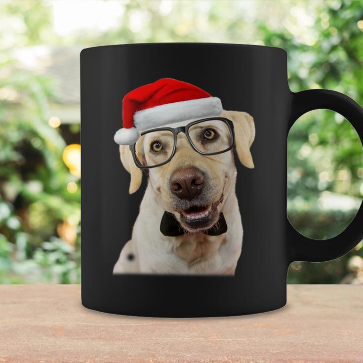Yellow Lab Glasses Santa Hat Christmas Labrador Retriever Coffee Mug Gifts ideas