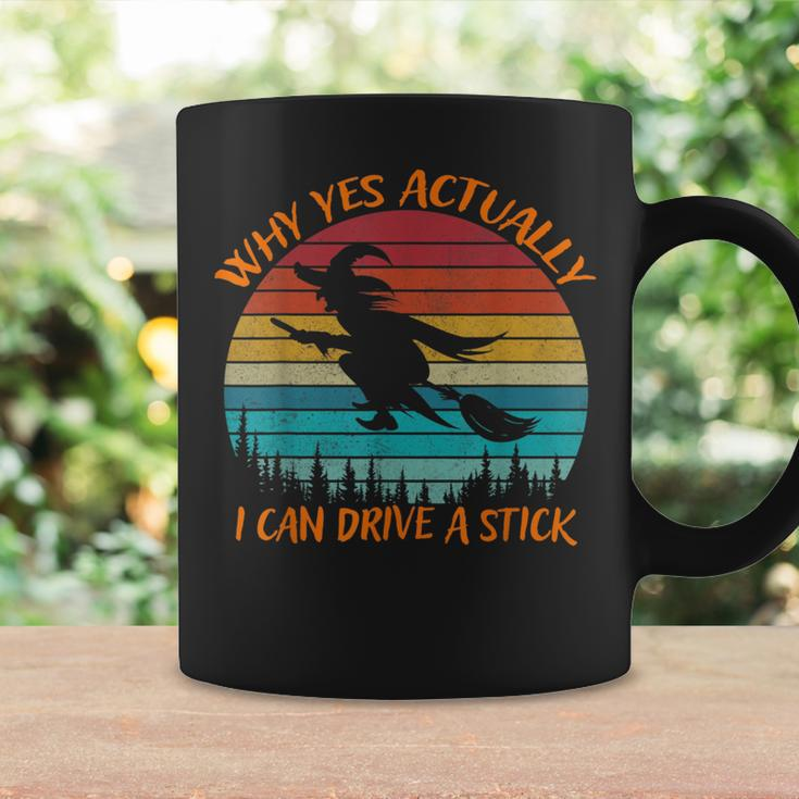 Yes Actually I Can Drive A Stick Halloween Retro Vintage Halloween Funny Gifts Coffee Mug Gifts ideas