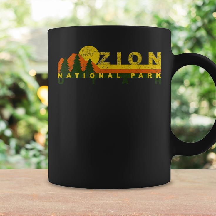 Zion National Park Sunny Mountain Treeline Coffee Mug Gifts ideas