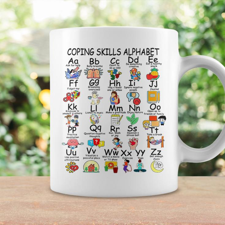 Abc Coping Skills Alphabet Mental Health Awareness Counselor Coffee Mug Gifts ideas