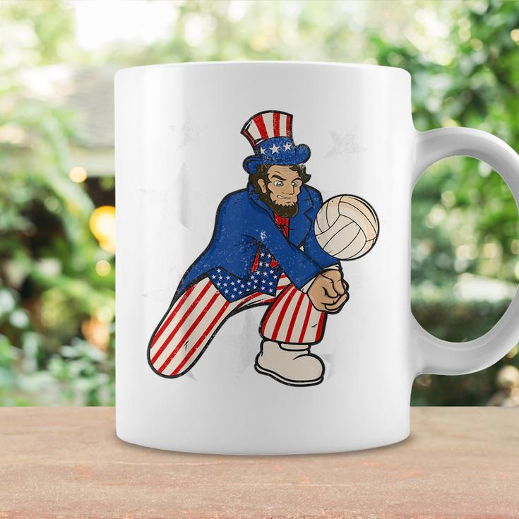 Abraham Lincoln Playing Volleyball Funny 4Th Of July Coffee Mug Gifts ideas