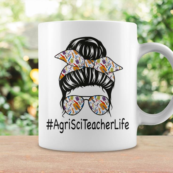 Agricultural Science Teacher Life Messy Bun Back To School Coffee Mug Gifts ideas