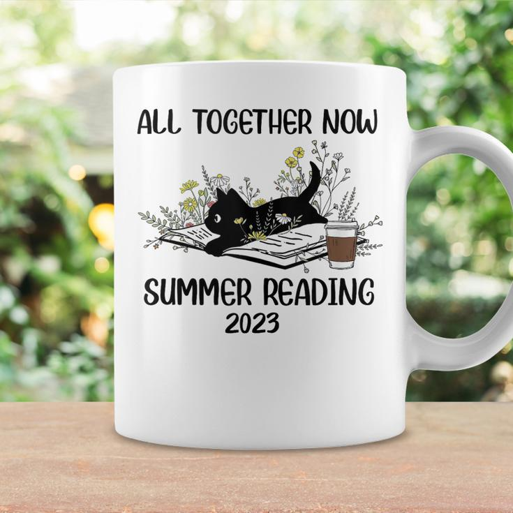 All Together Now Summer Reading 2023 Groovy Cat Book Lover Coffee Mug Gifts ideas
