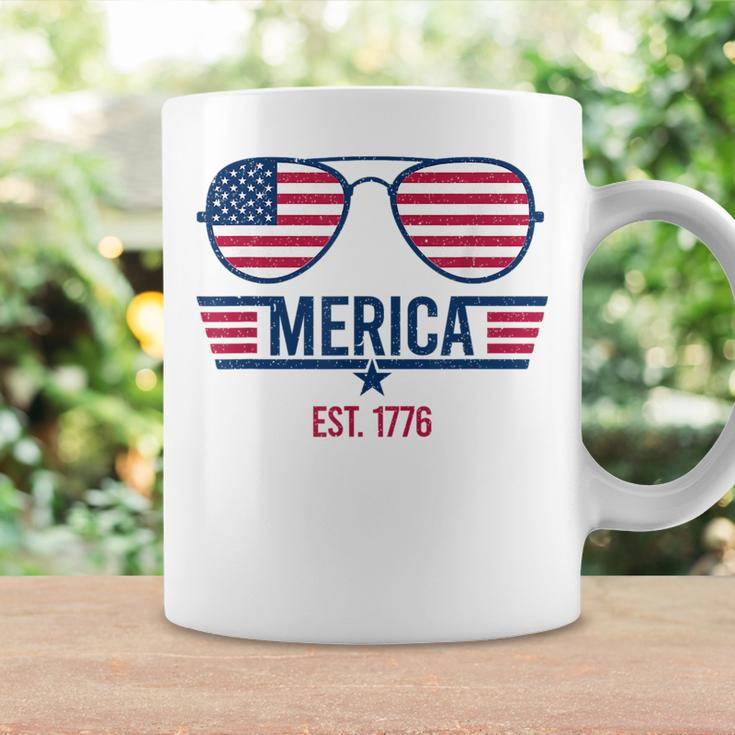 America Est 1776 4Th Of July Patriotic Usa Flag Sunglasses Coffee Mug Gifts ideas