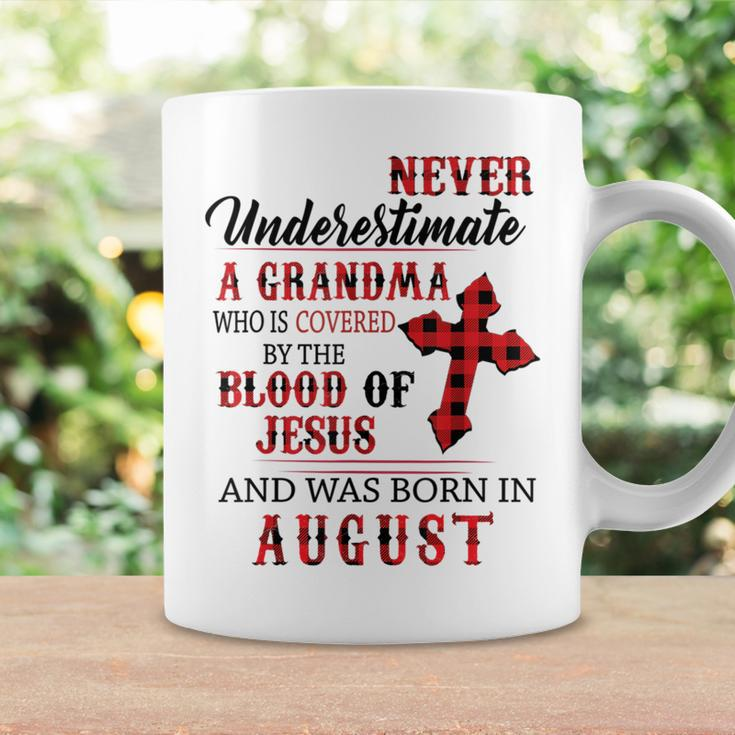 August Never Underestimate A Grandma Covered By The Blood Coffee Mug Gifts ideas