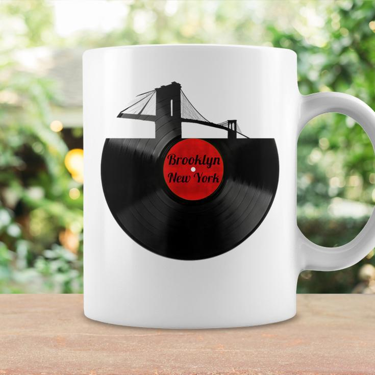 Brooklyn Bridge New York Vinyl Record Retro Hipster Coffee Mug Gifts ideas