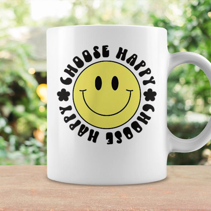 Choose Happy 70S Yellow Smile Face Cute Smiling Face Coffee Mug Gifts ideas