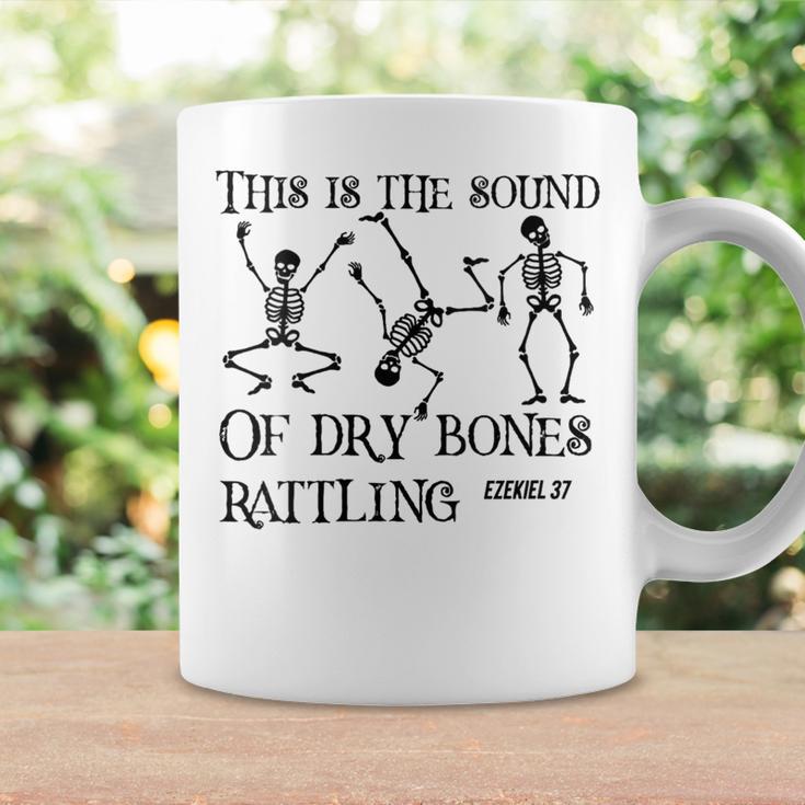 Christian Dancing Skeleton Dry Bone Rattling Bible Halloween Coffee Mug ...