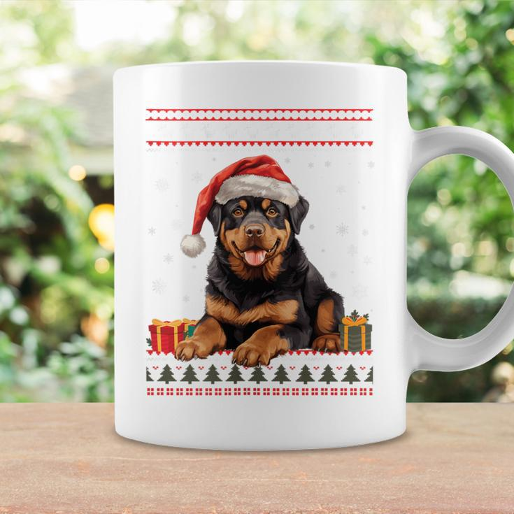 Christmas Rottweiler Dog Santa Hat Ugly Christmas Sweater Coffee Mug Gifts ideas