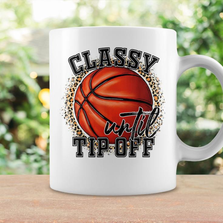 Classy Until Tip Off Funny Basketball Mom Leopard Women Kids Gifts For Mom Funny Gifts Coffee Mug Gifts ideas