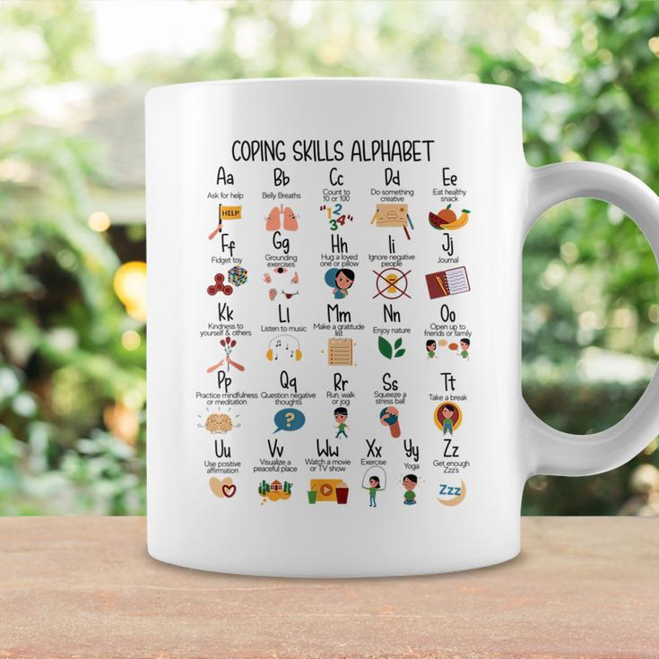 Coping Skills Alphabet Mental Health Awareness Psychologist Coffee Mug Gifts ideas