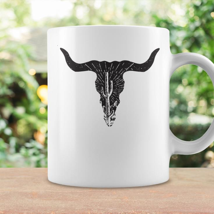 Cow Skull Desert Cactus Boho Longhorn South Western Country Coffee Mug Gifts ideas