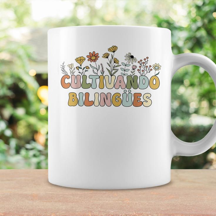 Cultivando Bilingues Wildflowers Teacher Dual Language Crew Coffee Mug Gifts ideas