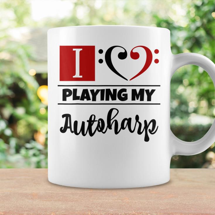 Double Bass Clef Heart I Love Playing My Autoharp Musician Coffee Mug Gifts ideas