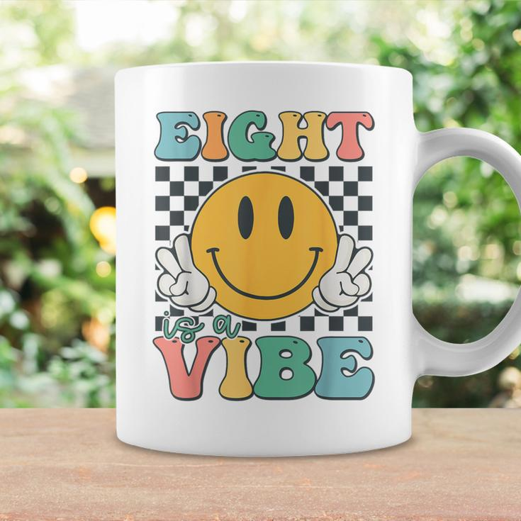 Eight Is A Vibe 8Th Birthday Smile Face Hippie Boy Girl Kid Coffee Mug Gifts ideas