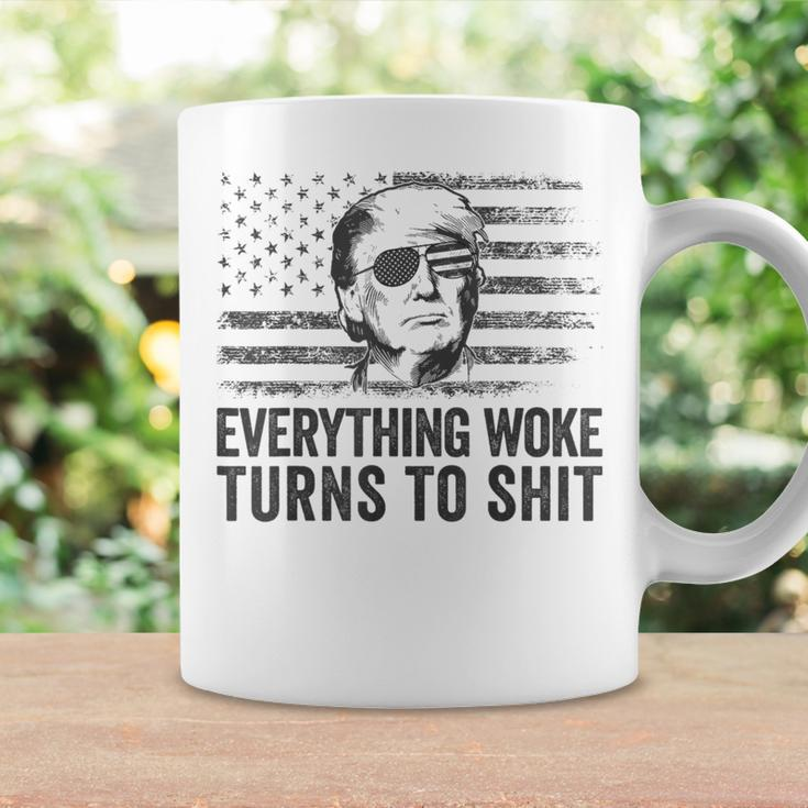 Trump Sayings Everything Woke Turns To Shit Woke Coffee Mug Gifts ideas