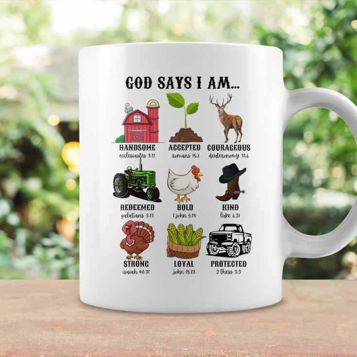 God Says I Am…Funny Farm Animal Christian Believer Western Coffee Mug Gifts ideas